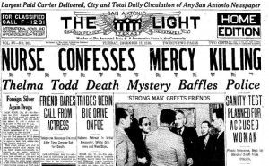 Big Headlines Appeared In Newspapers Across the Country, the story was even bigger than a story on actress Thelma Todd