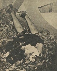 The victim's body as it was discovered.