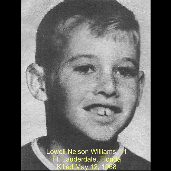 Nelson Williams, 11, killed May 12, 1968, Florida