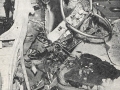 Interior view of Weaver car, showing damage caused by car bomb that killed her.
